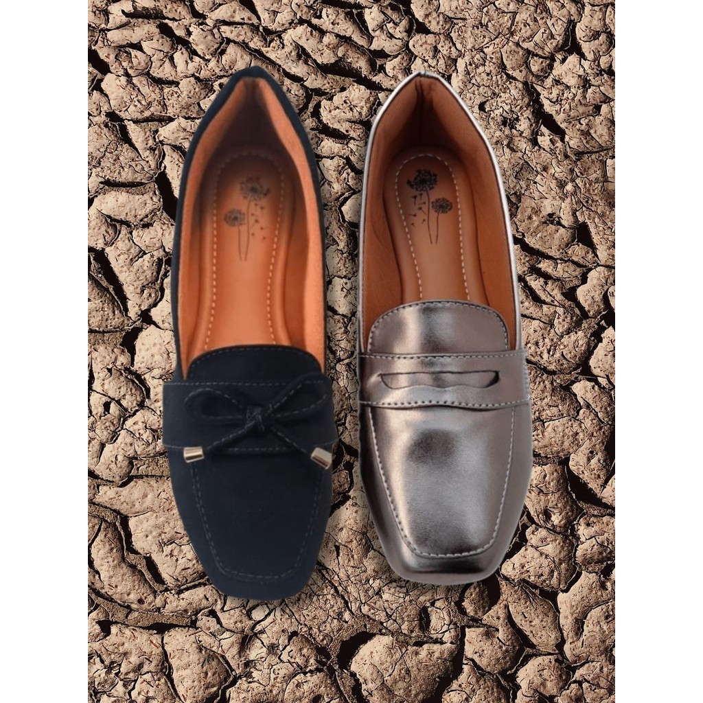 Kit 2 Calcados Feminino Confortavel Onix Preto Sandalia Rasteira Moda Sapato Tenis Bota Rasteira