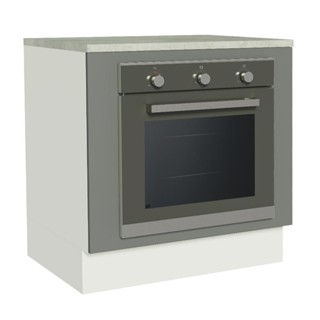 Balcão para Forno de Embutir 80 x 60 cm Com Tampo Branco/Cinza Agata Madesa em Oferta na Shopee