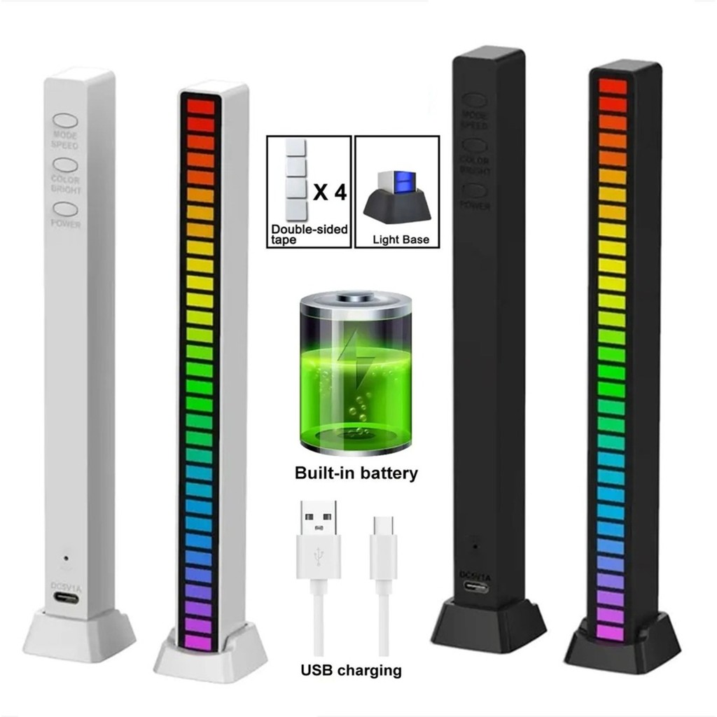 Barra 32 LEDS RGB Musical 8 Efeitos 18 cores TV Games Carro