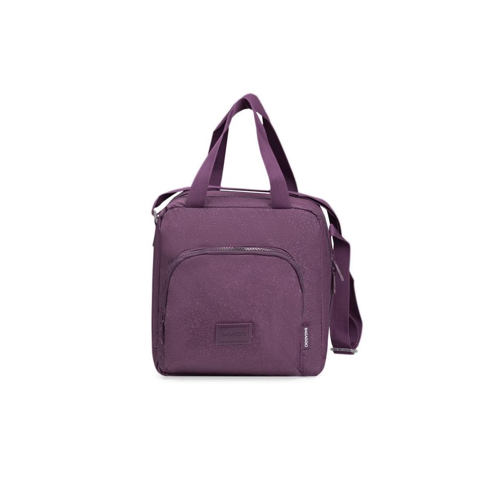 Lancheira Térmica Juvenil Feminina Crinkle Glitter Roxa