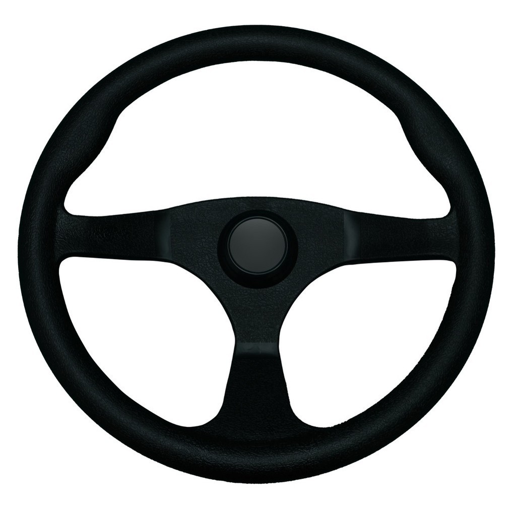 Volante Náutico Preto 35cm LifeK Barco Bass Boat Lancha