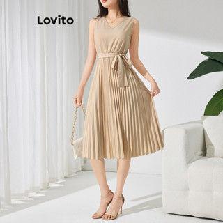 Lovito Vestido Casual Com Cadarço, Vestido De Verão/Primavera Para Mulheres L116LD201 em Oferta na Shopee