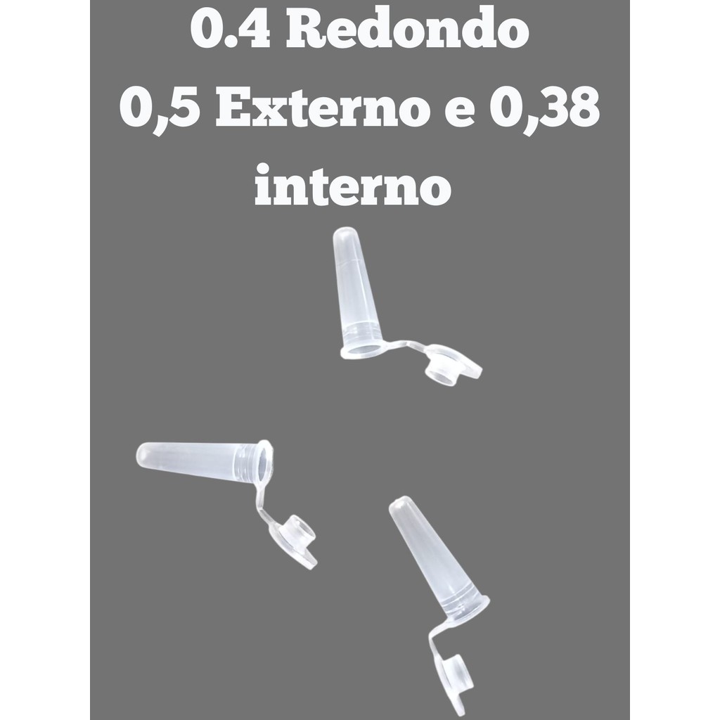 Microtubo 0.4 Externo 0,5 E Interno 0,38 - 1.000 Unidades.