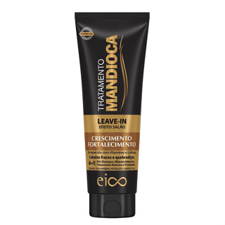 Eico Creme Leave-in Finalizador 4 Em 1 Protetor Térmico Tratamento Mandioca 200ml Fortalecimento Crescimento Capilar