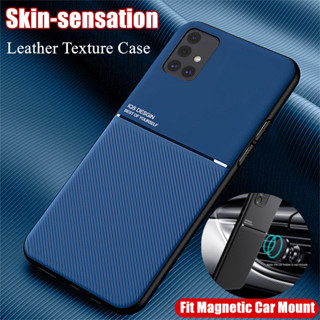 Para Samsung Galaxy S10 Lite SM-G770F Luxo Textura De Couro Com Sensação De Pele Capa Magnética Montagem Em Carro