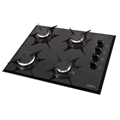 Fogão Cooktop Britânia BCT6P 4 Bocas Tampo Em Vidro Temperado 8 mm