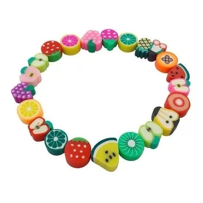 20/50/100 PCS Missangas Fimo Colorido  Diy P/ Pulseiras em Oferta na Shopee