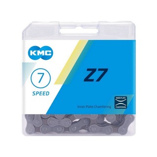 CORRENTE 7V KMC Z7 CINZA 116 ELOS C/ PINO 7V 14V 21V 3X7V MTB URBANA SPEED