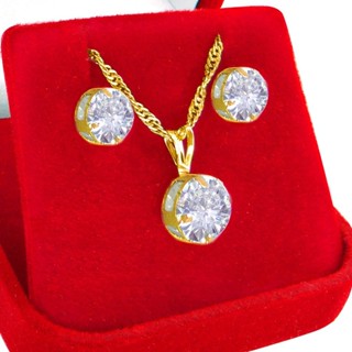 Kit Conjunto Feminino Cordão Brincos Joias Ouro 18k Original
