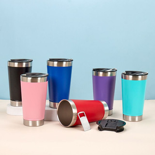 Copo Termico C/ Logo-Abridor-Tampa Gelado 473ml Pronta Entrega