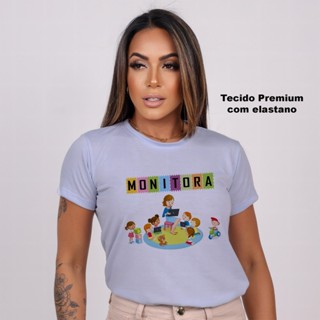 Blusa Feminina Premium T-Shirt Azul Professor Educação 1 em Oferta na Shopee