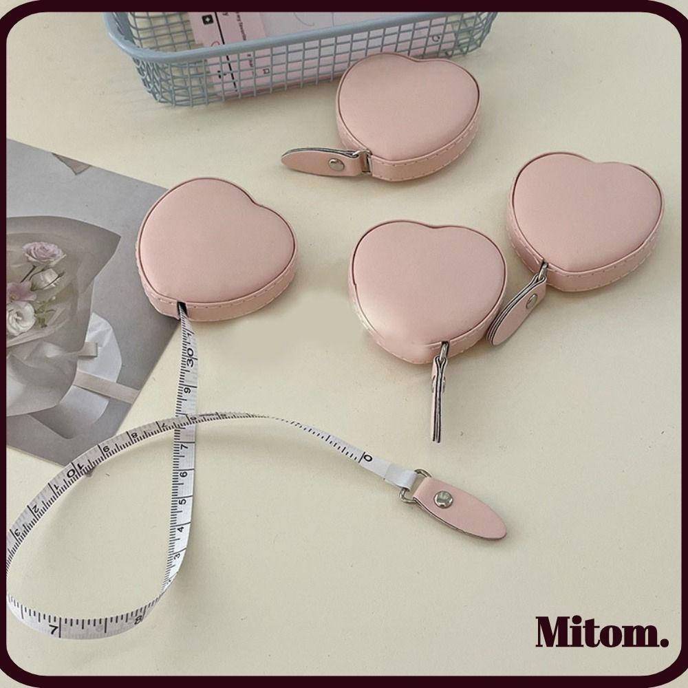 Fita Métrica MITOM , Régua Flexível Rosa Em Forma De Coração , De Couro Macio E Resistente Ao Desgaste Home em Oferta na Shopee