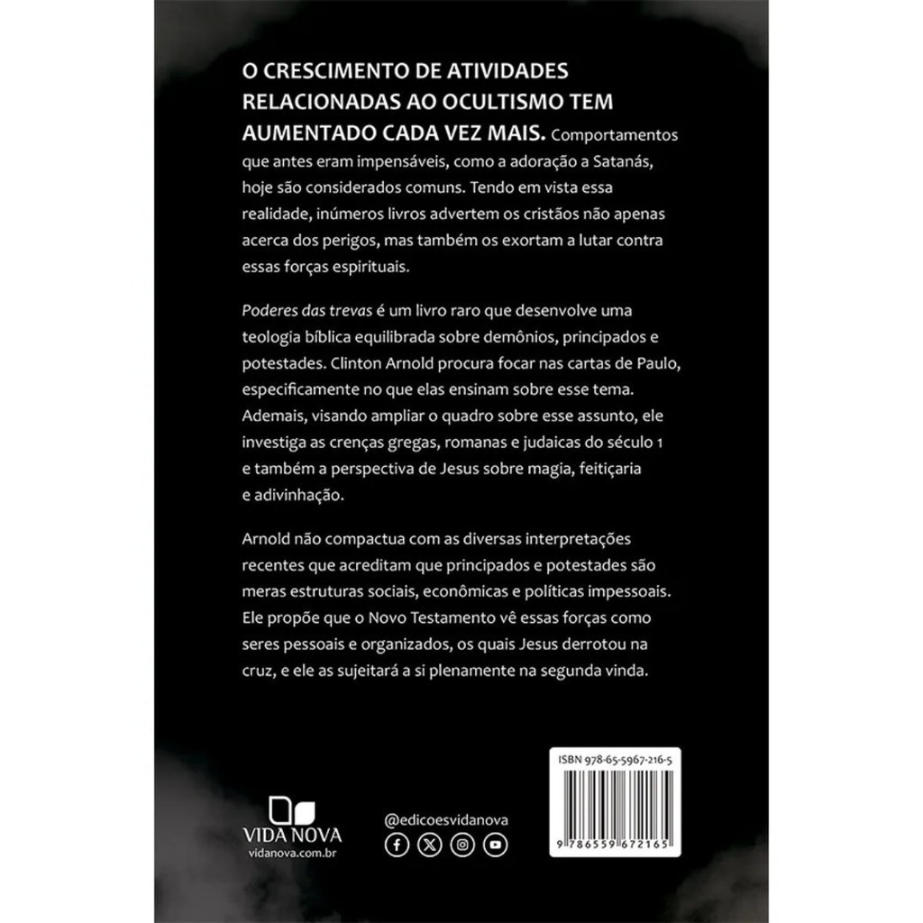 Detalhes do Livro Poderes das trevas | Principados e potestades nas cartas de Paulo | CLINTON E. ARNOLD