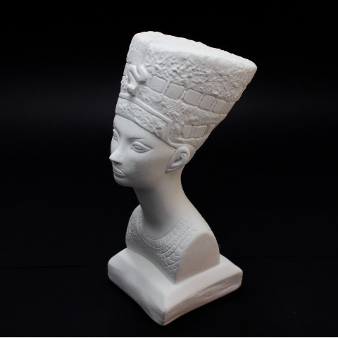 Imagem Busto Nefertiti - 19x11x07cm em Gesso para Pintar Médio