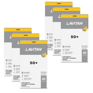 Kit 6 unidades Lavitan Vitalidade Cimed 50+ com 60 Comprimidos em Oferta na Shopee