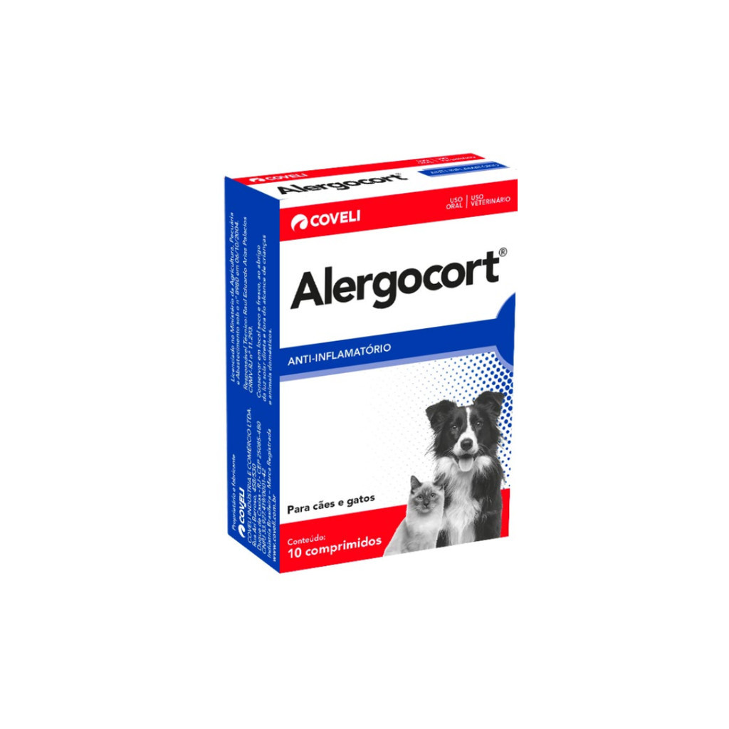 Alergocort Coveli Para Cães e Gatos 10 Comprimidos em Oferta na Shopee
