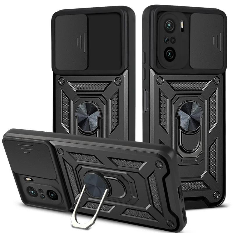 Para POCO X4 pro X3/NFC/M3 F3 X5 X5 5G Capa De Proteção Do Telefone À Prova De Choque Push Pull Camera