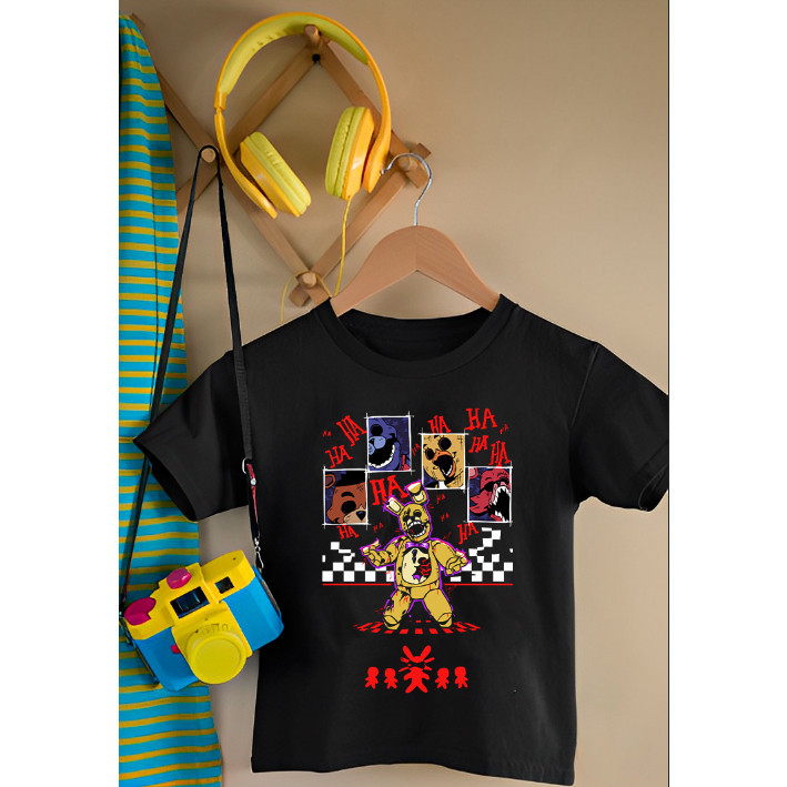 Camiseta Infantil Five Nights at Freddys 100% Algodao Moda em Oferta na Shopee