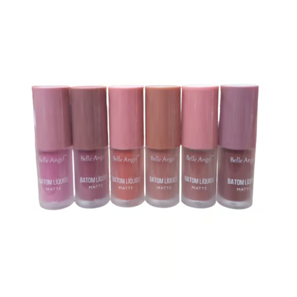 Kit Com 6 Unidades Batom Belle Angel Batom Matte Tons Nudes B079 A em Oferta na Shopee
