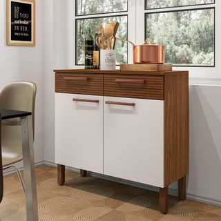 Balcão Gabinete de Cozinha 90 cm 2 Portas Nala Kits Paraná