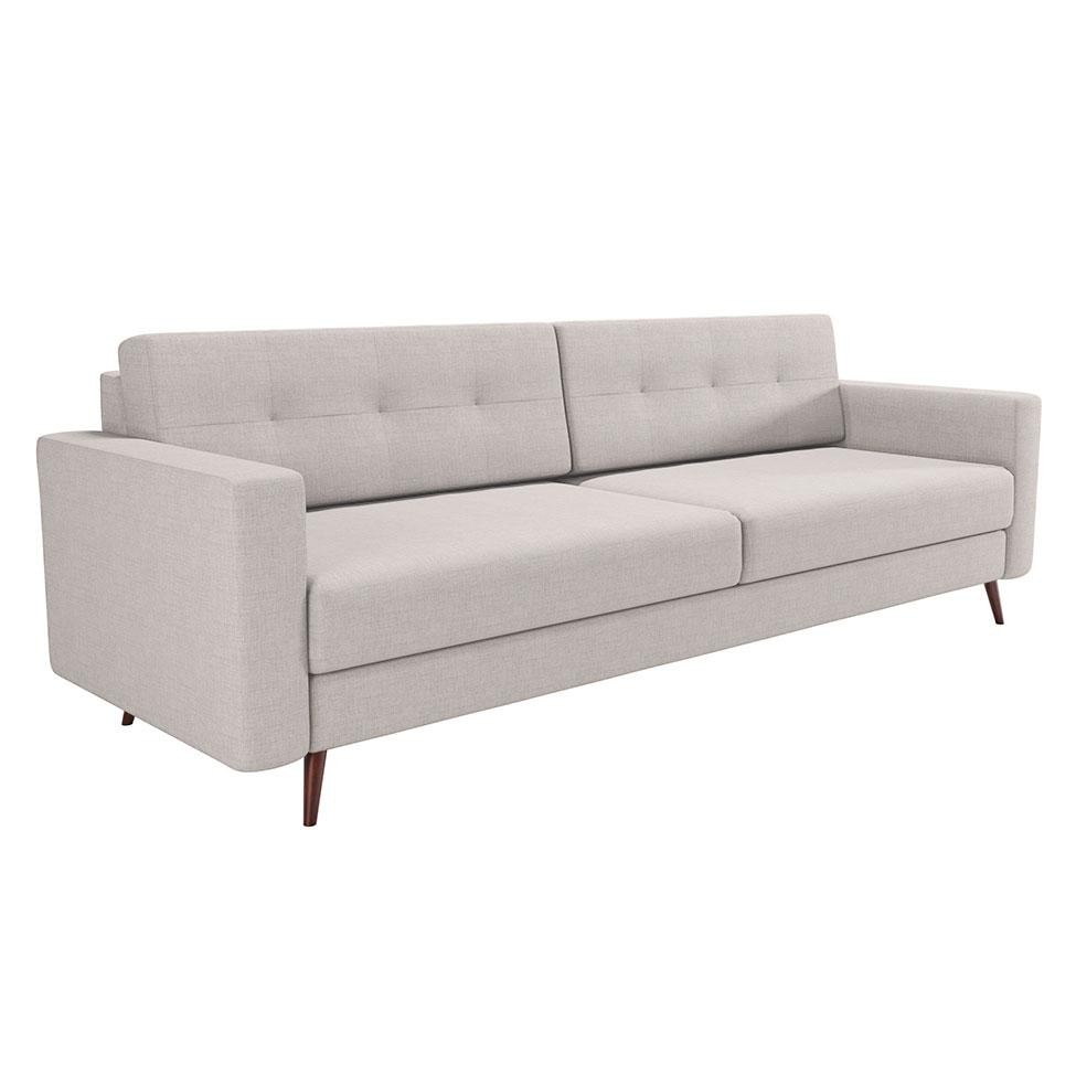 Sofá 3 Lugares Living Pé Palito Linho Cotton Cru 210 cm em Oferta na Shopee