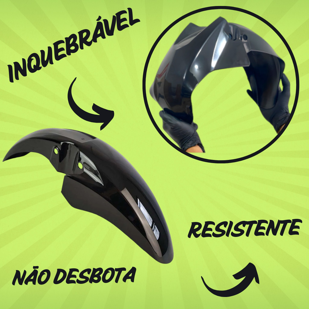 PARALAMA DIANTEIRO MOTO FAN TITAN 150 DIANTEIRO PRETO em Oferta na Shopee