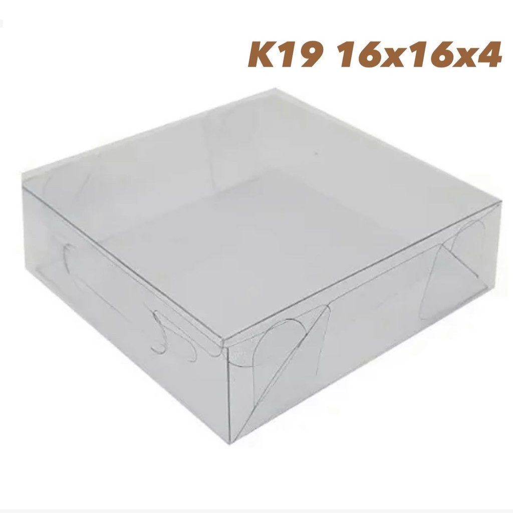 10~50 Caixas 16x16x4 Transparente Em Acetato K19 ASSK// em Oferta na Shopee