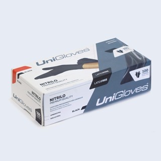 Luva de Nitrilo Black Para Procedimento Unigloves