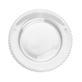 Prato Wolff Pearl de Cristal Incolor 28 cm