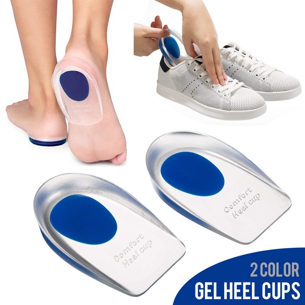 1/2/3 Pares Calcanheira de Silicone Gel Ortopédica Esporão Dor Anti Impacto