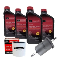 Kit Revisão 4 Litros Óleo 5W30 Sintético + Filtro de Óleo e Combustível Ka 07 até 2013 Fiesta até 2014 Ecosport até 2012