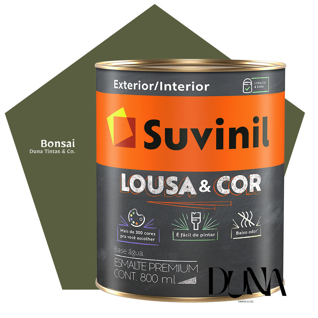 Tinta Lousa e Cor Suvinil Paredes e Tetos 800ml Bonsai