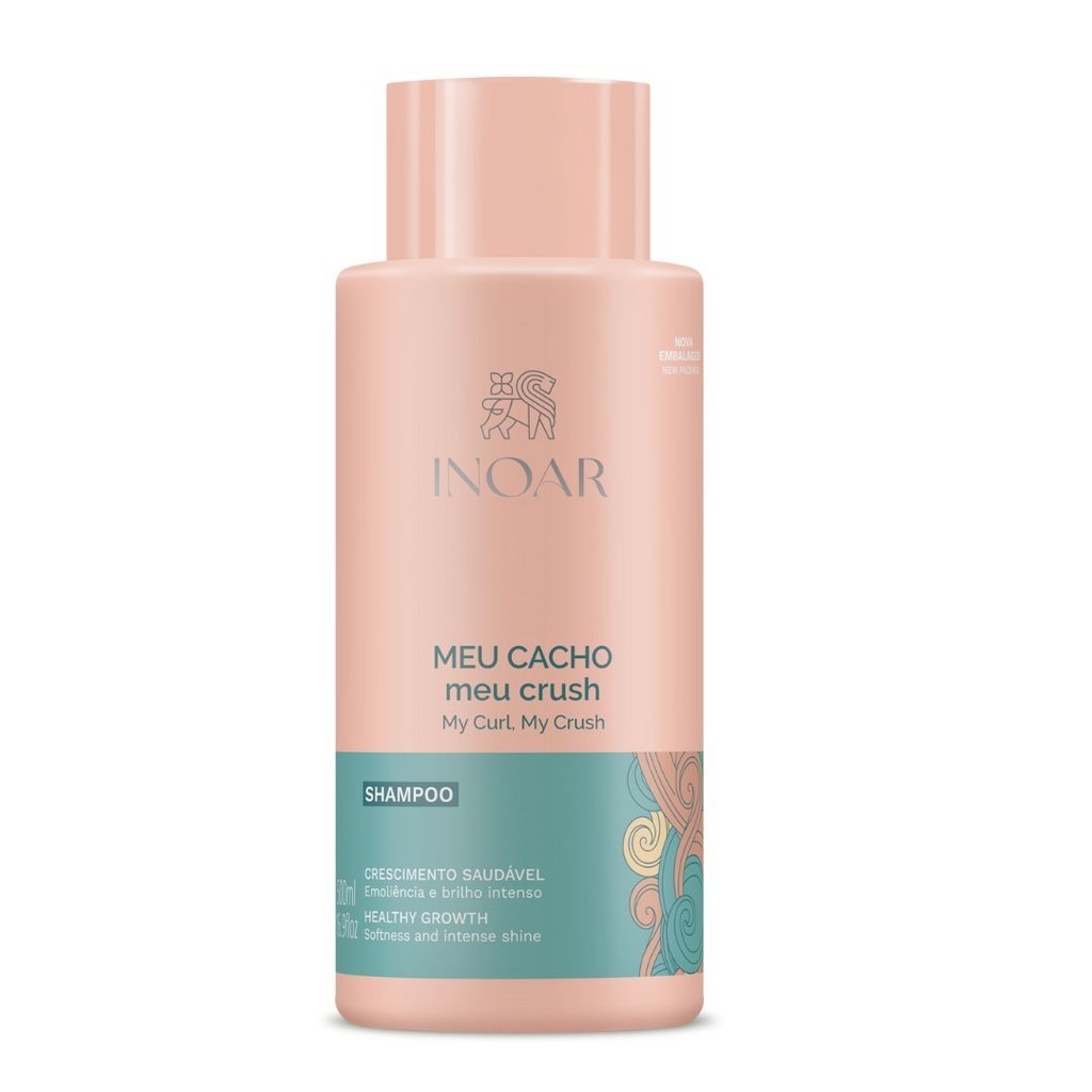 Inoar Shampoo Meu Cacho Meu Crush 500ml Crescimento Saudável Brilho Intenso