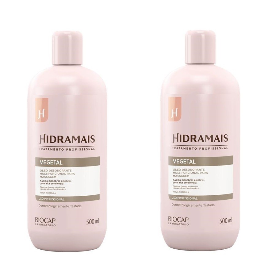 kit 2 Óleo Desodorante Massagem VEGETAL Hidramais 500ml