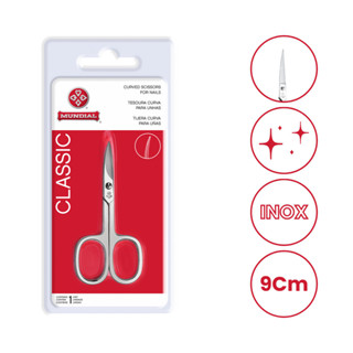 Tesoura Unha Curva Manicure Classic 9Cm 3.1/2 Mundial BC-417
