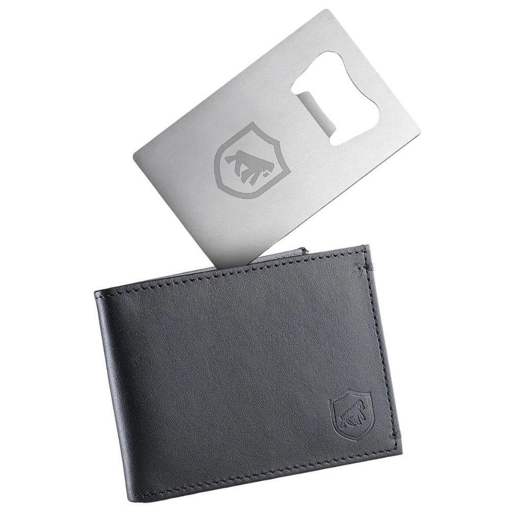 Kit Carteira Ultra Slim e Cartão Abridor em Metal - Gshield em Oferta na Shopee