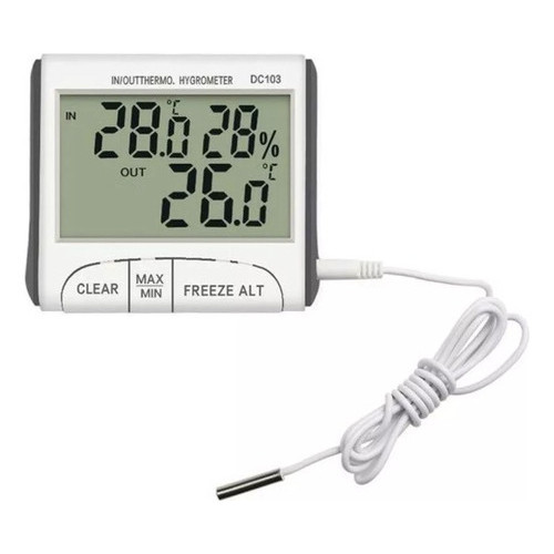 Termômetro Digital Geladeira Freezer/ Quente Frio Umidade Ar Higrometro + NF