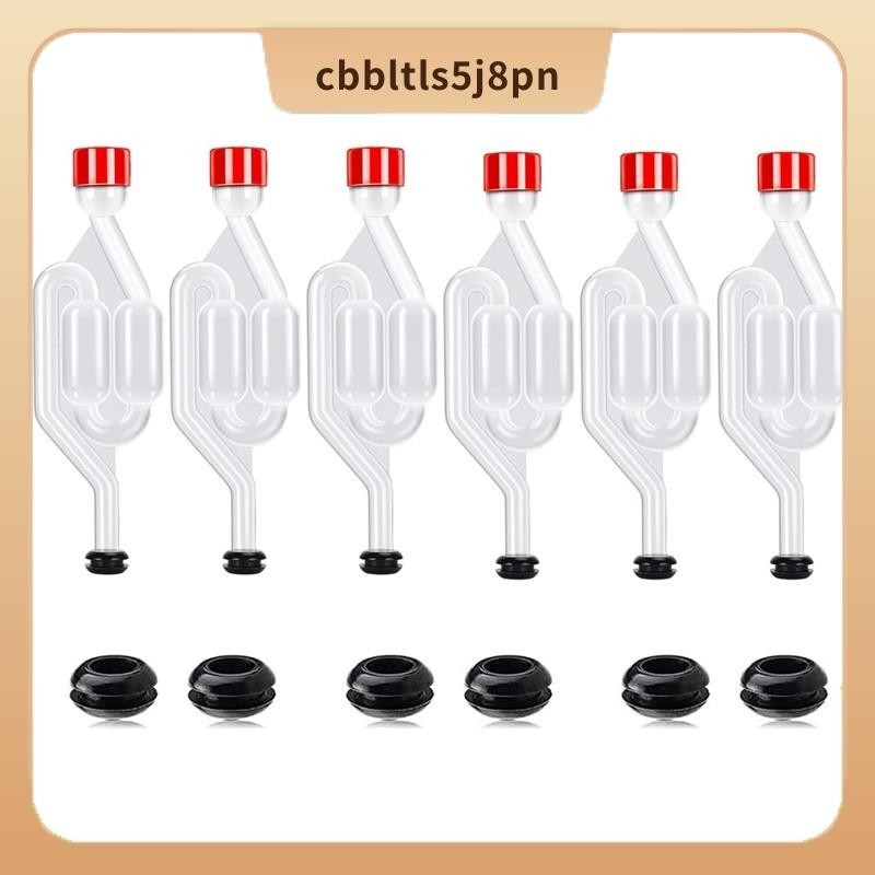 Airlock Plástico Para Vinho 6 Airlocks E 12 Anéis De Vedação Fermentação , Cerveja , Sauerkraut