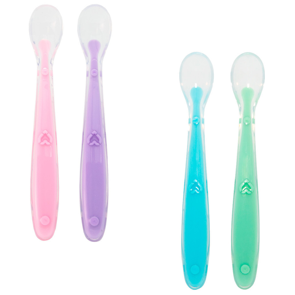 Kit 2 Colheres em Silicone Macio Introdução Alimentar Buba em Oferta na Shopee