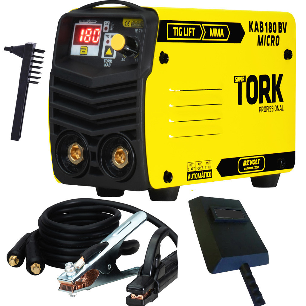 Inversor Solda 180a Bivolt 127/220v Solda Alumínio Inox Tork