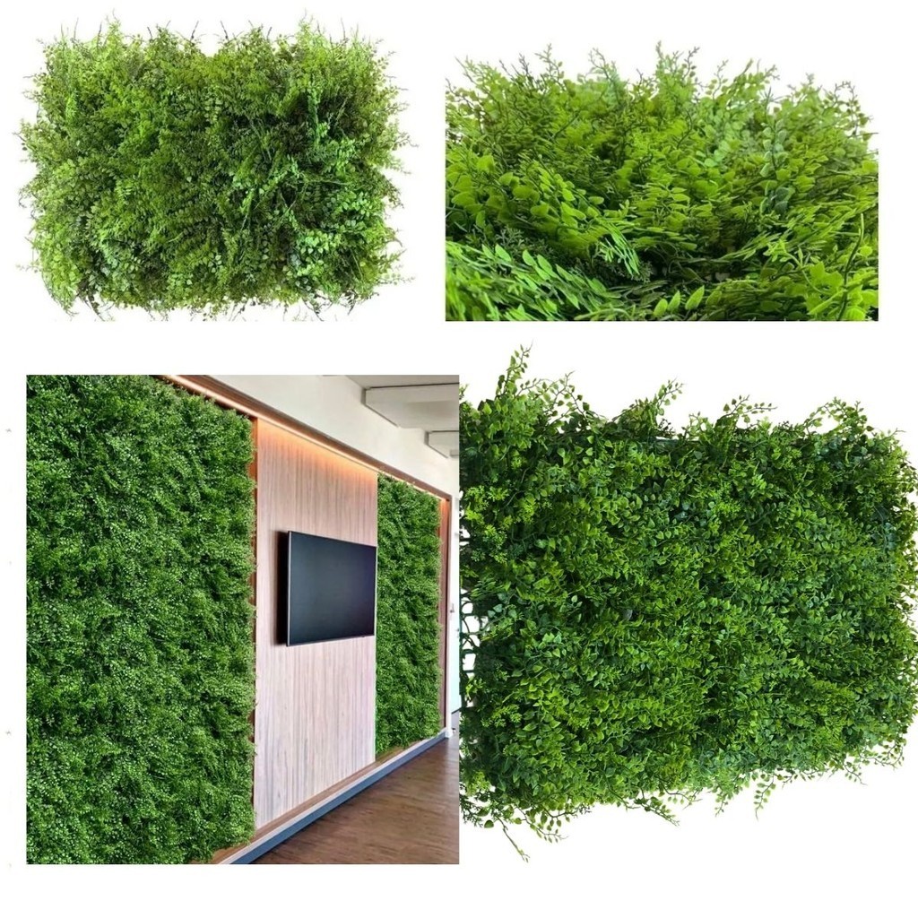 Placa de Grama Artificial Grande 40x60cm Muro Ingles Jardim Vertical