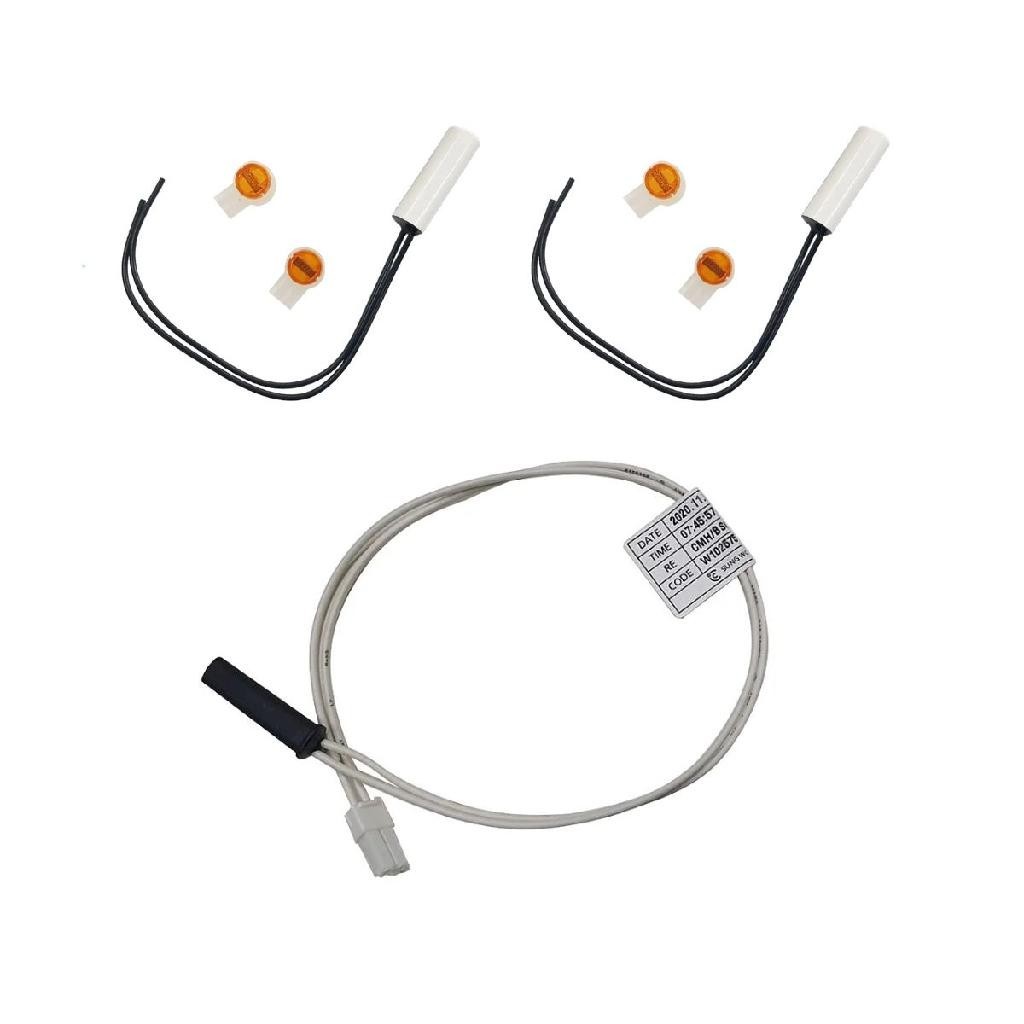 2 Sensor 2,7k + 1 Fusível Térmico Compatível Geladeira Brastemp Consul