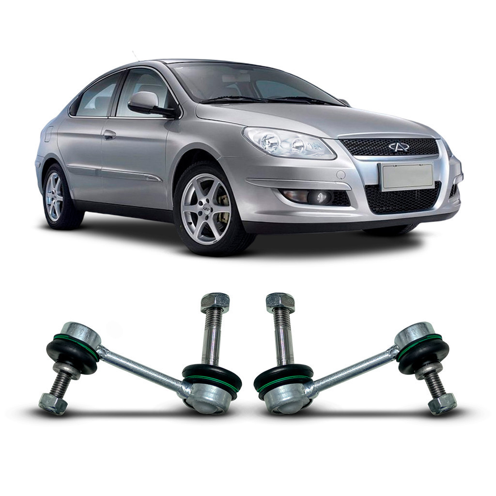 Par Bieleta Barra Tirante Estabilizadora Amortecedor Traseiro Caoa Chery Cielo Sedan 2010 2011 2012