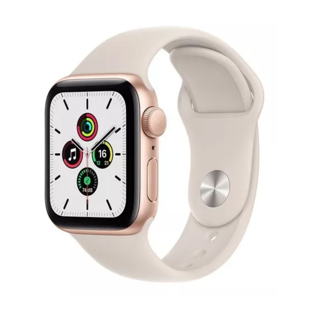 Apple Watch SE (GPS, 40mm) - Caixa de alumínio dourada - Pulseira esportiva Estelar