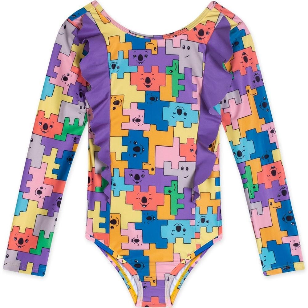 Maiô Manga Longa Com Proteção Solar Infantil Feminino Lilica em Oferta na Shopee