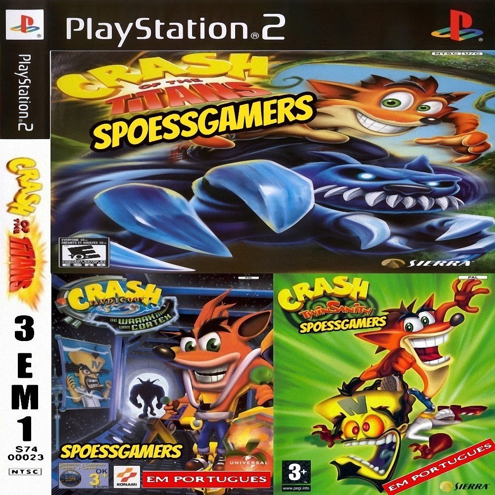 Jogo Ps 2 Crash Collection Ps2 Cortex E Twinsanity Pt-br Titans