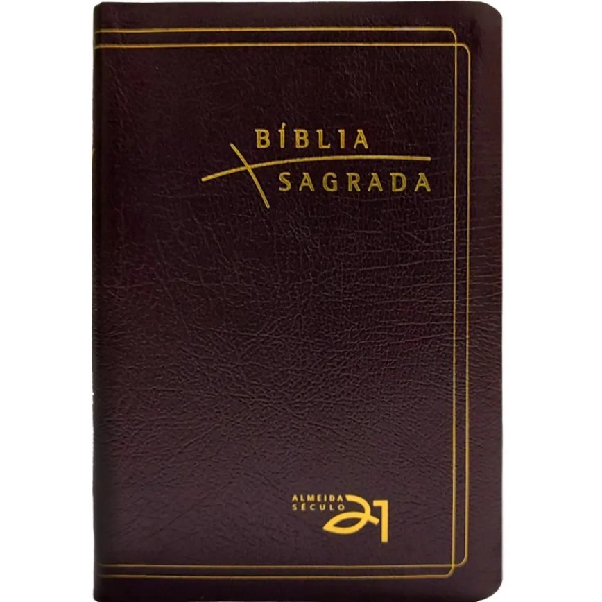 Bíblia Sagrada | A21 | Referencias Cruzadas | Letra Normal | Couro | Bordo em Oferta na Shopee