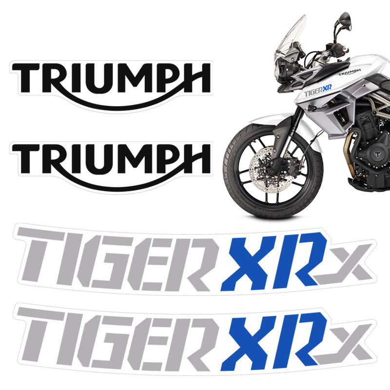 Kit Adesivos Tanque Triumph Tiger 800 Xrx Moto Branca Genérico