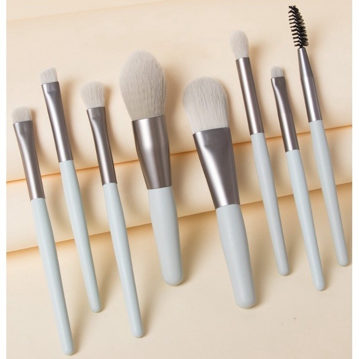 ANA1108 Kit 8 Pincéis Com Maquiagem Para Base Blush E sombra · foto 2