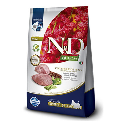 Ração Cachorro N&d Quinoa Adulto Mini Controle De Peso 2,5kg